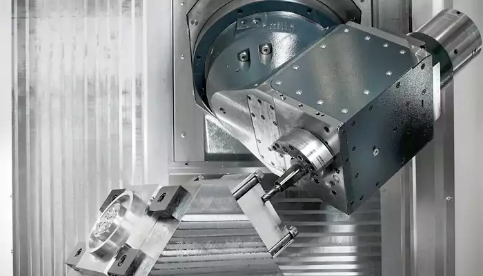 5-axis CNC machine in operation