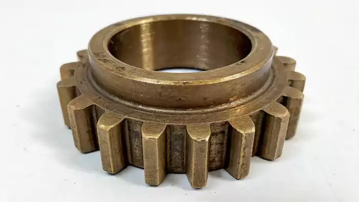 Bronze bushing or gear showing wear resistance