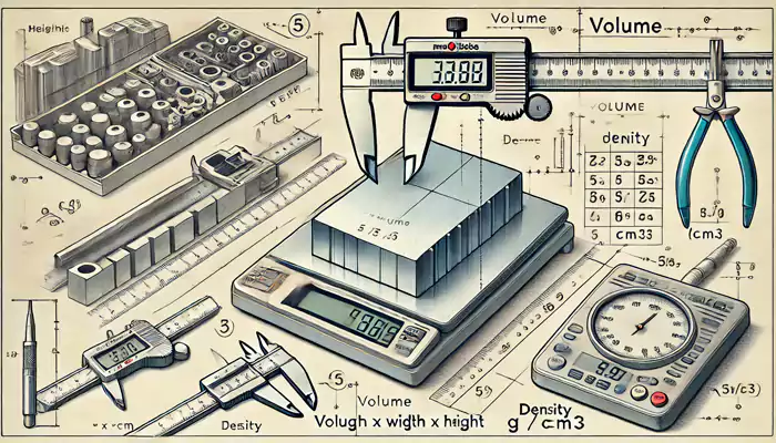 The process of calculating the weight of a metal