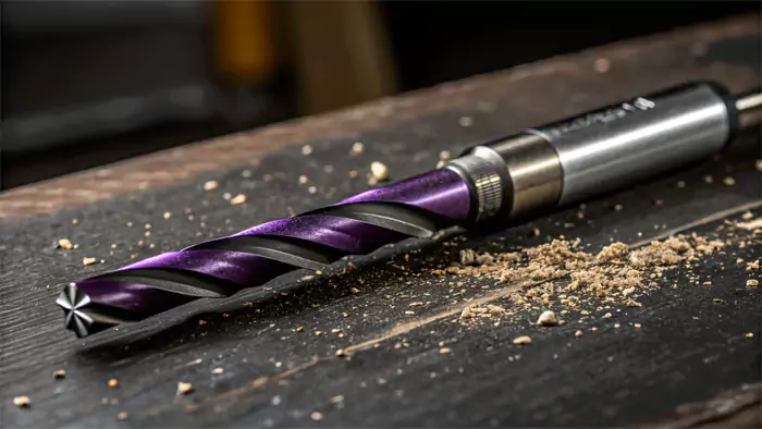 A high-quality cobalt drill bit with TiAlN coating, presented as a premium option