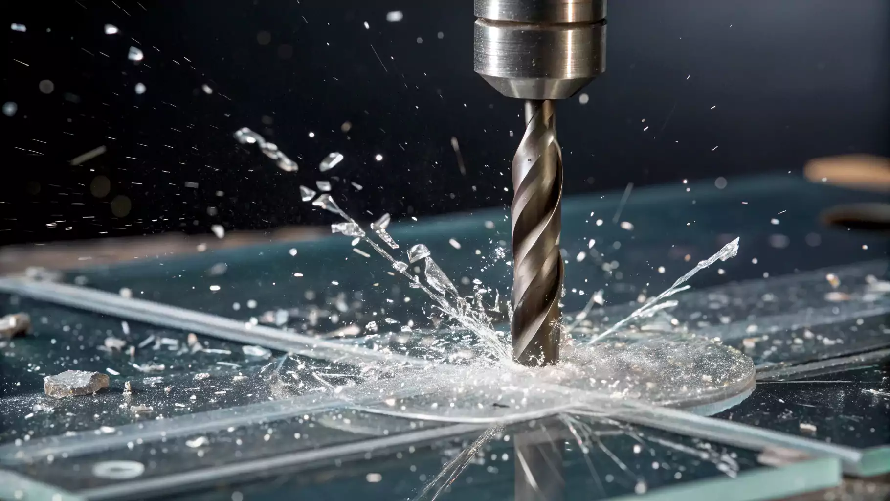 Cracking when cutting clear alexandrite sheets with a drill bit
