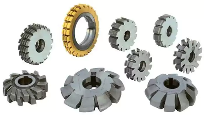 Different types of form milling cutters