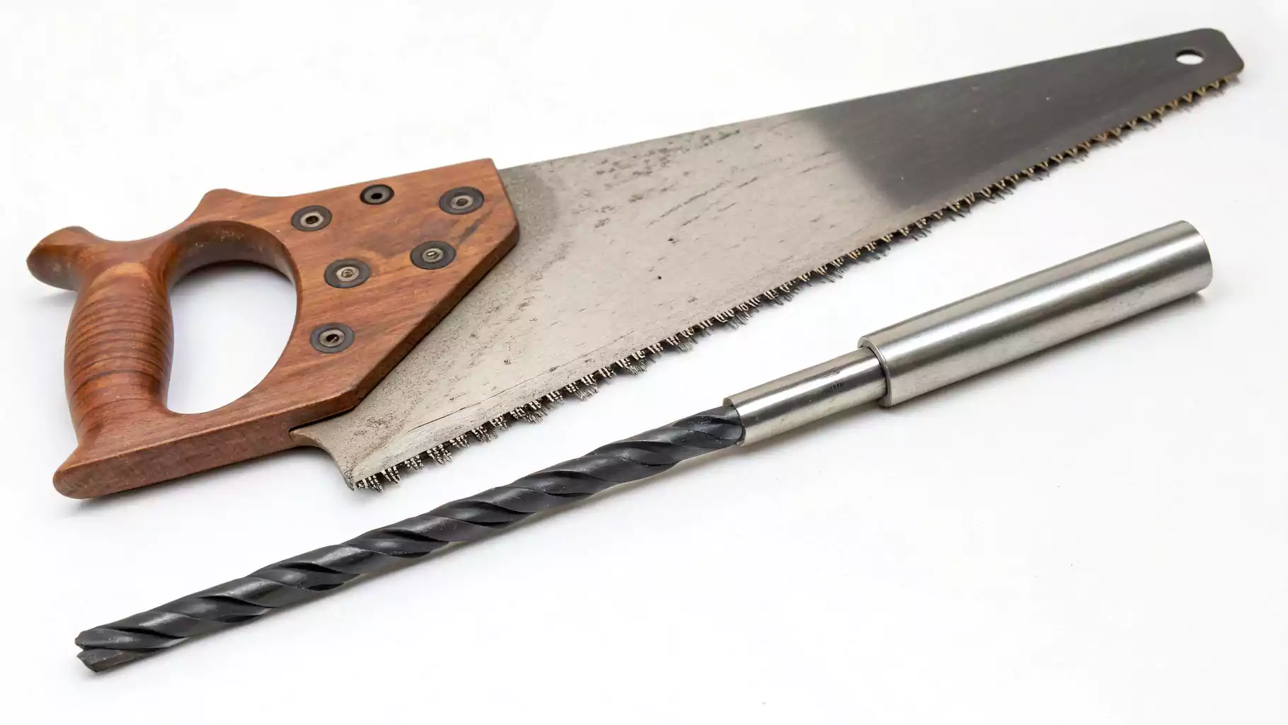 High-Carbon Steel Hand Saw vs HSS Drill Bit