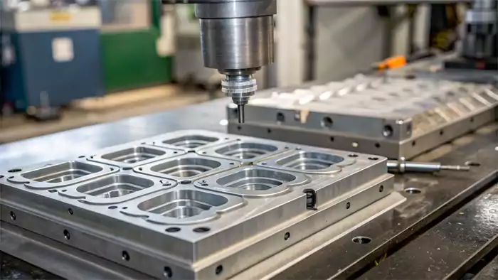 Abstract representation of a rapidly manufactured mold