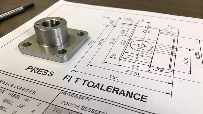 Diagram illustrating tolerance stack-up in press fits