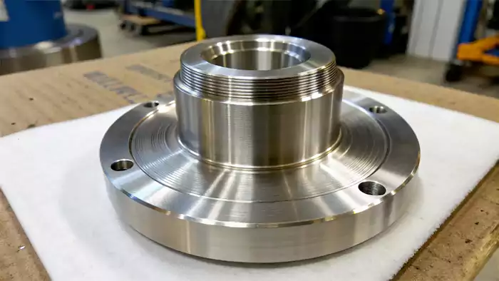 Smooth surface of a machined titanium part