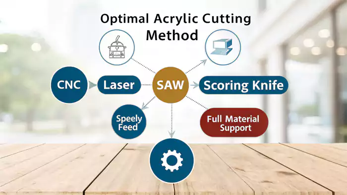 What is the best method for cutting acrylic sheets