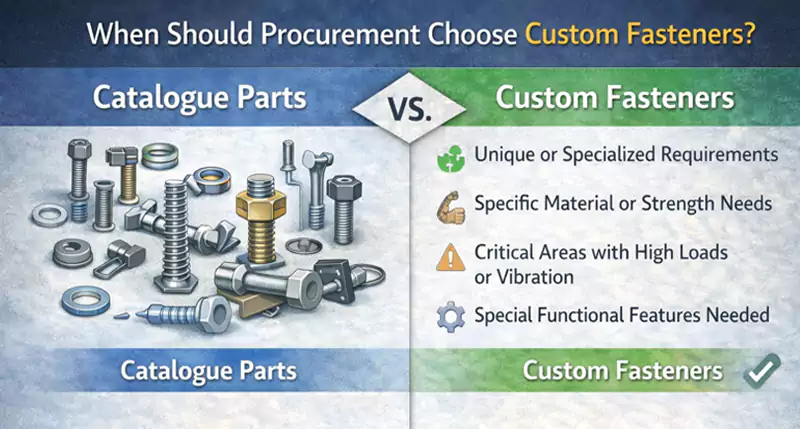 catalog vs custom fasteners