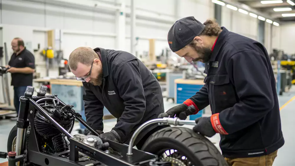 Engineer choosing bolts for a bike frame