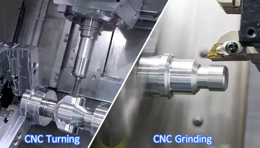 CNC turning vs grinding shaft machining