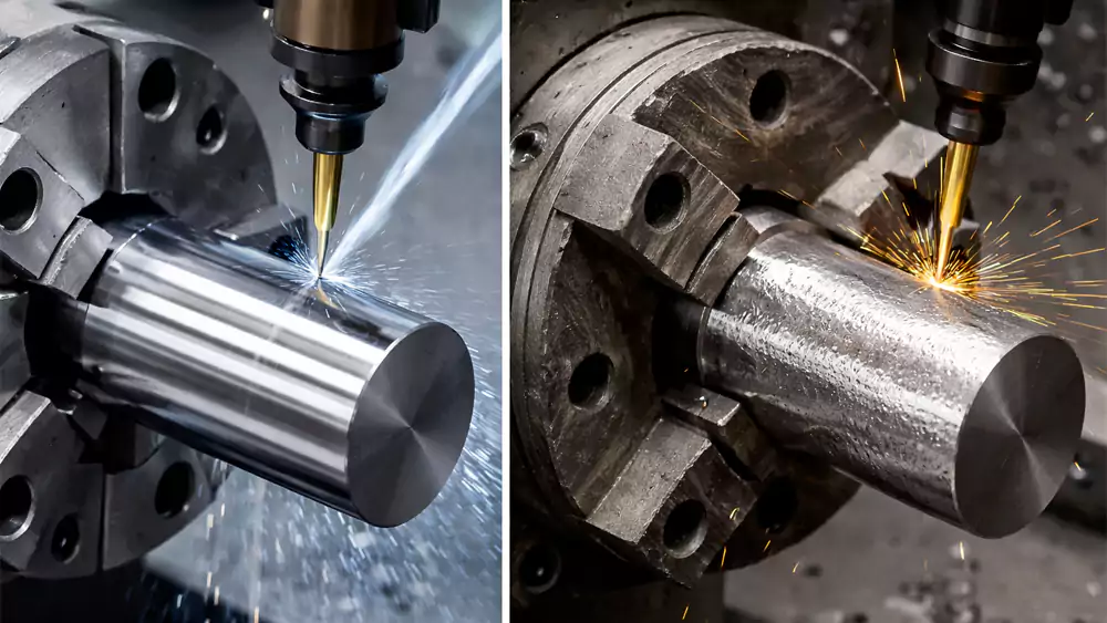 Comparison of good versus poor workholding effects on surface finish