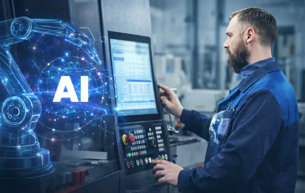 cnc machinist working with ai