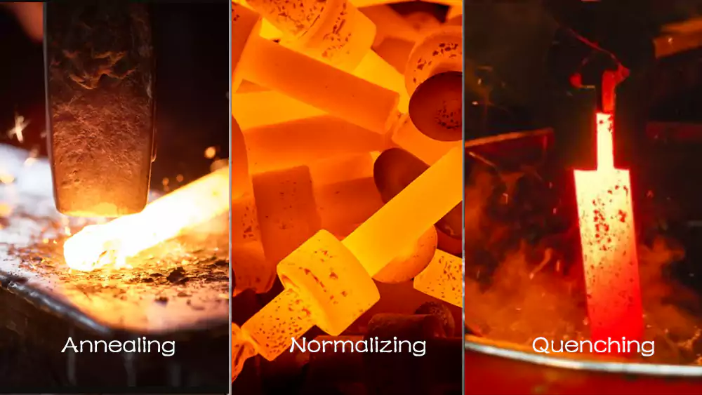comparison of annealing normalizing and quenching processes
