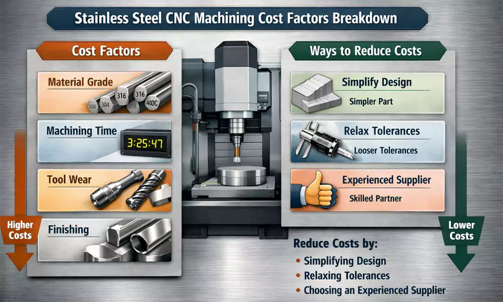 stainless steel cnc machining cost factors breakdown