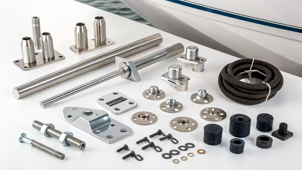 marine hardware parts brackets shafts connectors cnc machining requirements