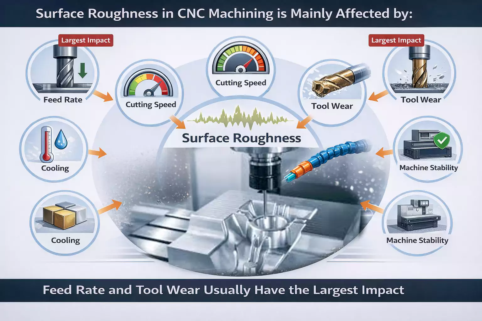 cnc machining parameters affecting surface roughness