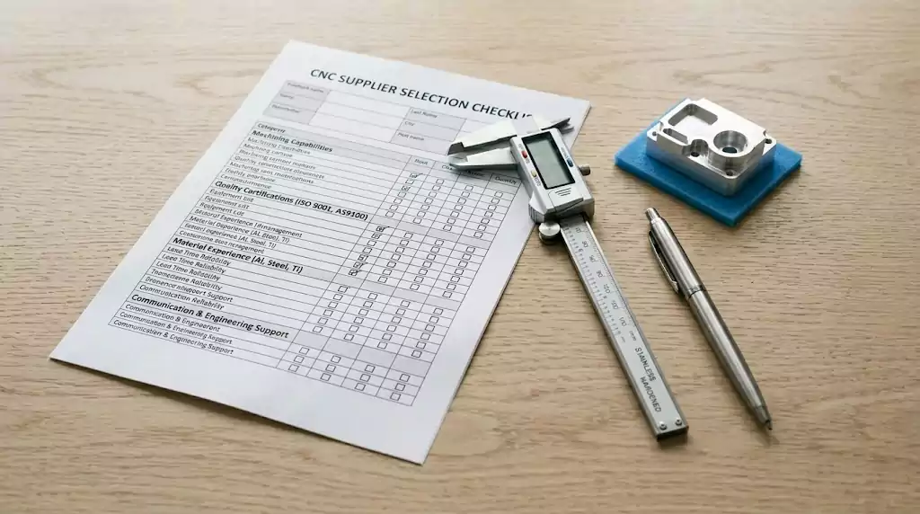 cnc machining supplier evaluation checklist for accurate rfq submission