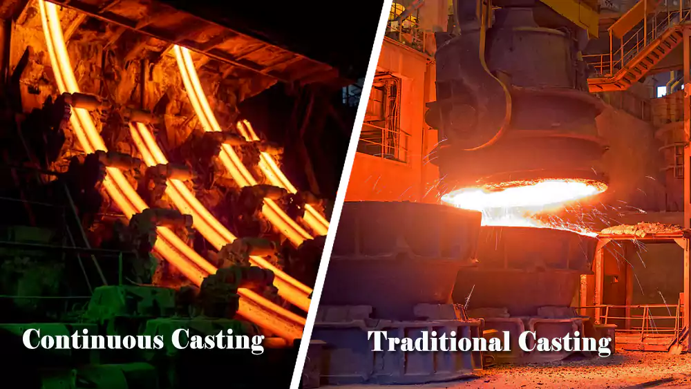 comparison between continuous casting and traditional sand casting metal production methods