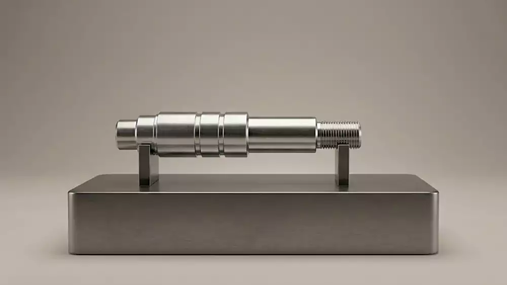 precision stainless steel cnc turned shaft with threading and tolerance control
