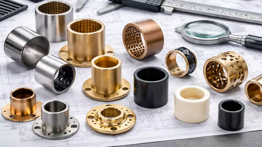 engineer selecting custom cnc machined bushings for equipment design
