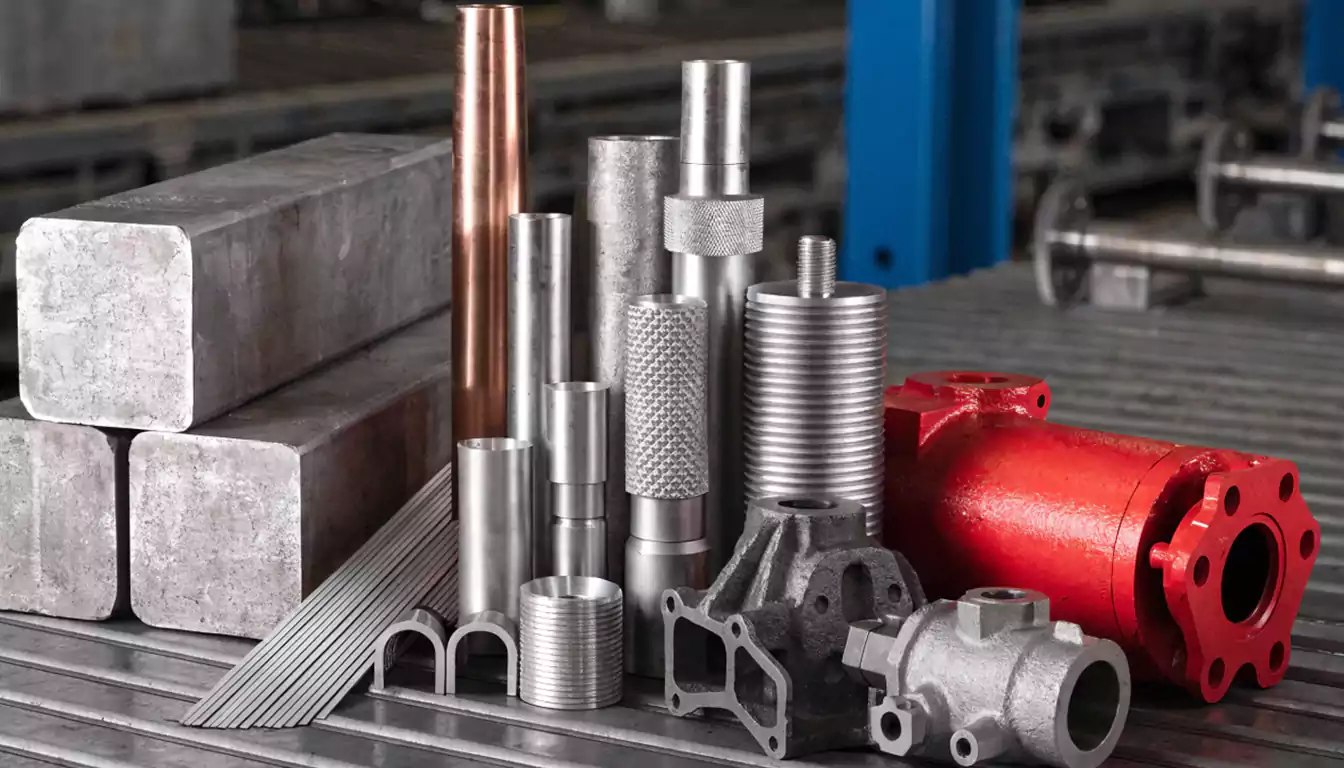 industrial applications using continuous cast steel bronze and aluminum components