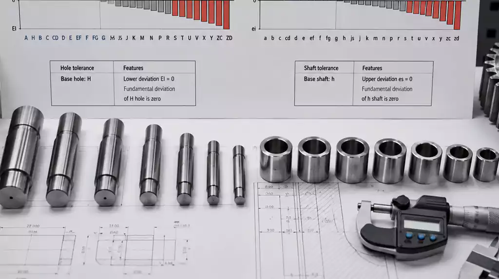 iso shaft and hole fit tolerance system for cnc assemblies