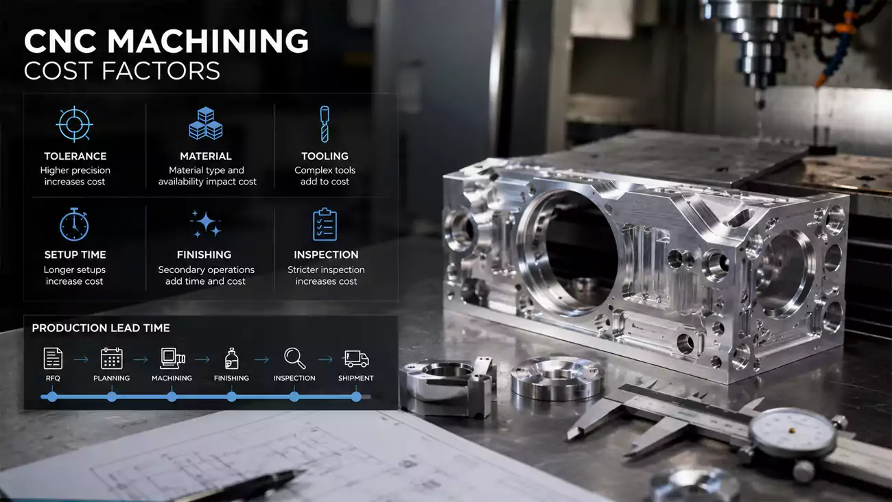 precision cnc machining cost factors and production lead time analysis