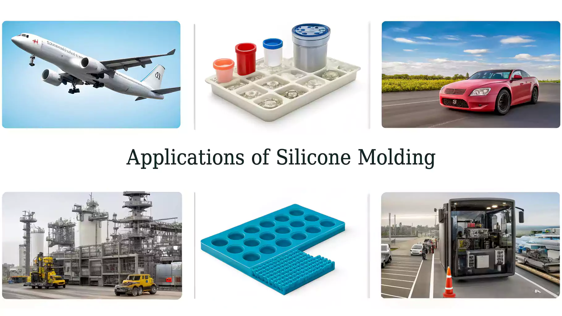 silicone molded parts used in medical automotive and industrial applications