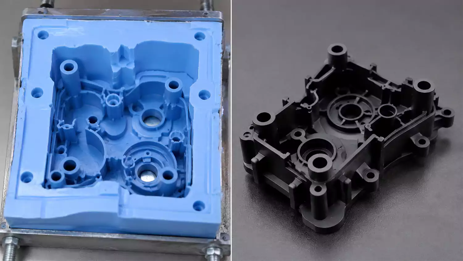 silicone mold producing prototype parts with detailed surface finish