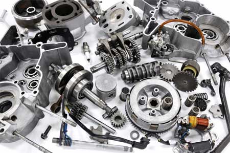 Customized processing of motorcycle parts