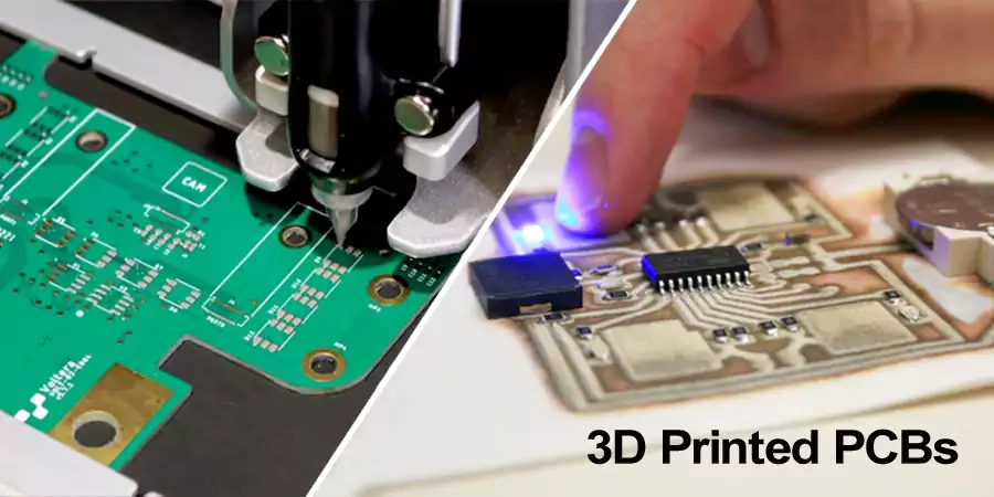 3D printed circuit boards (PCBs)